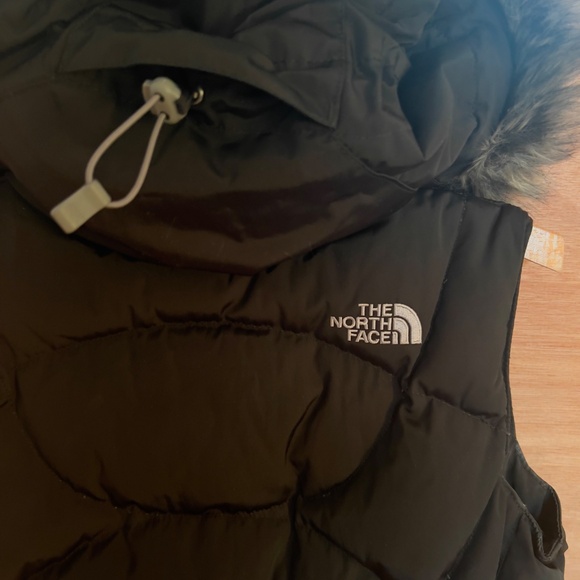 The North Face PRODIGY Women's (XS) Black 600 Fill Goose Down Hood Fur Skiing - Picture 8 of 9